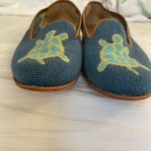 Stubbs & Wootton Blue Turtle Loafers - Picture 3 of 7